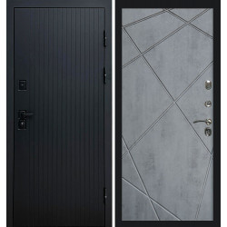 Дверь Termo-door Твист Блэк Лучи бетон темный