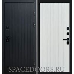 Дверь Termo-door Твист Блэк Flat Белый софт