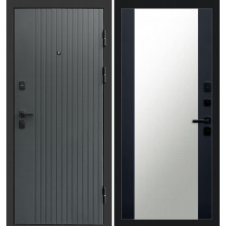 Дверь Termo-door Твист грей 27 зеркало Черный кварц