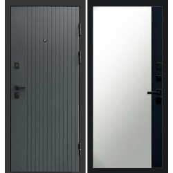 Дверь Termo-door Твист грей Зеркало фацет Черный кварц