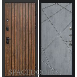 Дверь Termo-door Твист Лучи бетон темный