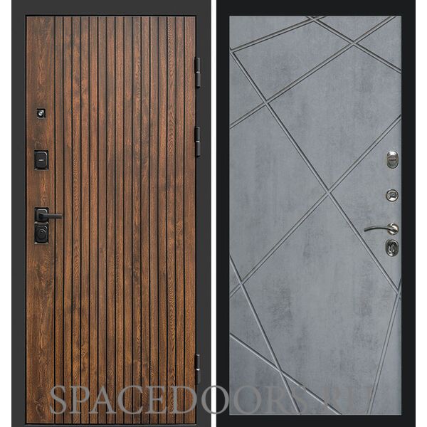 Дверь Termo-door Твист Лучи бетон темный