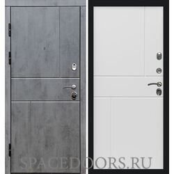 Дверь Termo-door Вертикаль бетон Горизонт белый