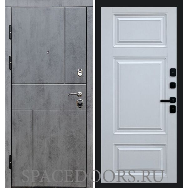 Дверь Termo-door Вертикаль бетон Лион Белый софт