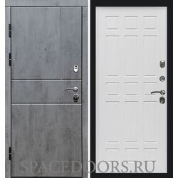 Дверь Termo-door Вертикаль бетон Спарта белое дерево