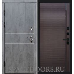 Дверь Termo-door Вертикаль бетон porte Шоколад