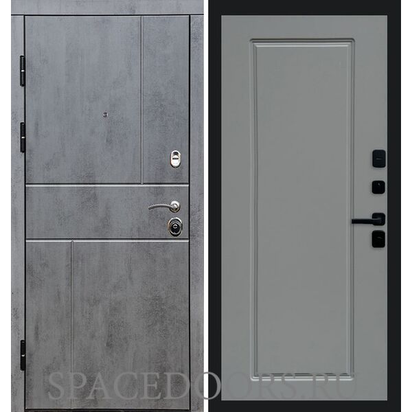 Дверь Termo-door Вертикаль бетон Гранд Grey софт