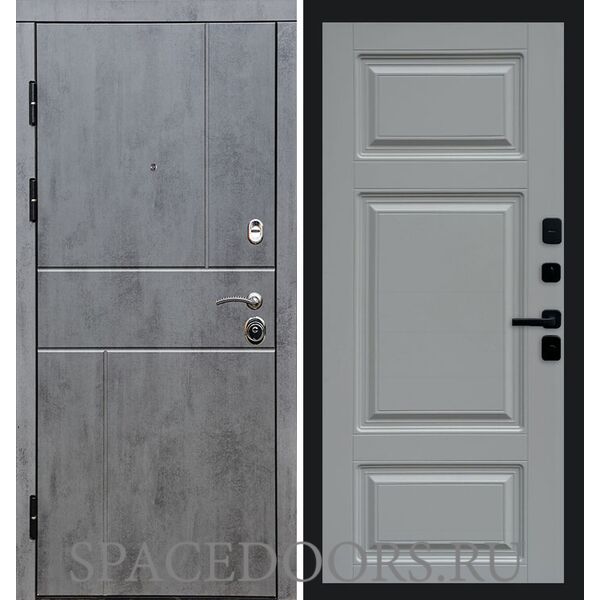 Дверь Termo-door Вертикаль бетон Лион Grey софт