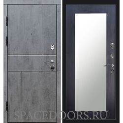 Дверь Termo-door Вертикаль бетон Зеркало триумф венге