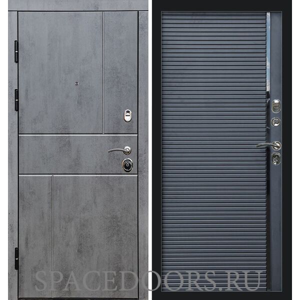 Дверь Termo-door Вертикаль бетон Porte black