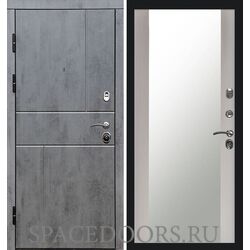 Дверь Termo-door Вертикаль бетон Зеркало лиственница