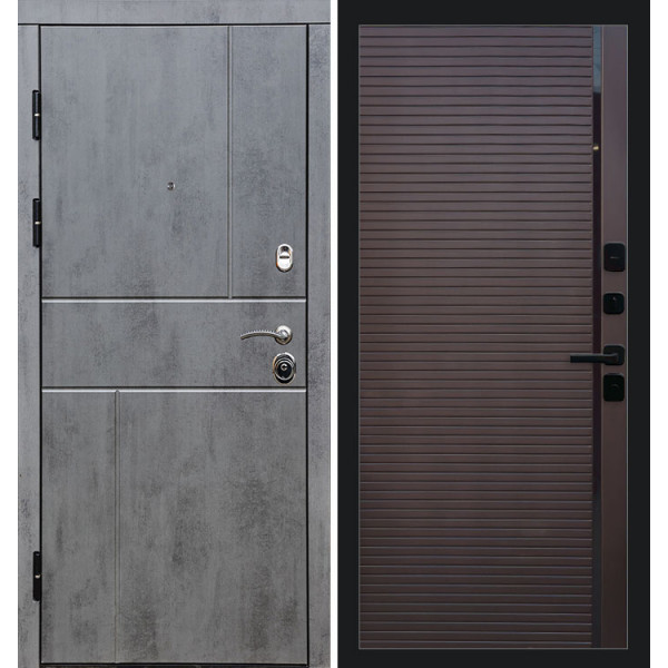 Дверь Termo-door Вертикаль бетон porte Шоколад