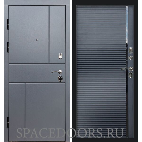 Дверь Termo-door Вертикаль Grey Porte black