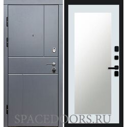 Дверь Termo-door Вертикаль Grey Триумф Белый софт с зеркалом