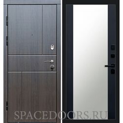 Дверь Termo-door Вертикаль венге 27 зеркало Черный кварц