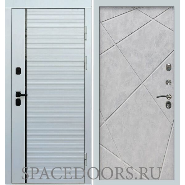 Дверь Termo-door White line Лучи бетон светлый