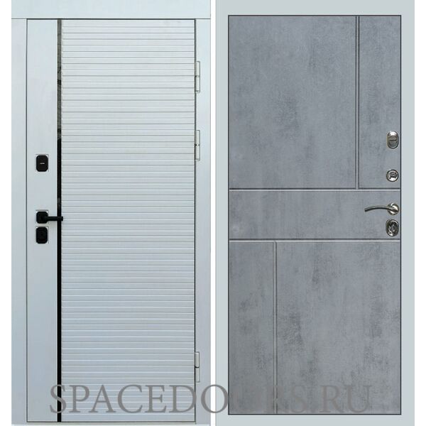 Дверь Termo-door White line Горизонт бетон темный