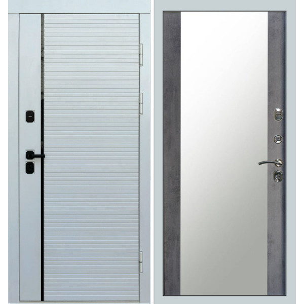 Дверь Termo-door White line Зеркало темный бетон