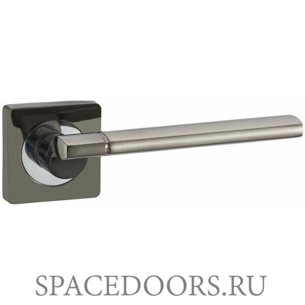 Дверная ручка Vantage V06 на квадратной розетке BN/CP черный никель / хром