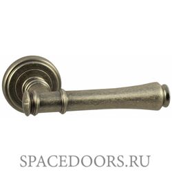 Дверная ручка Vantage V16 на круглой розетке AS состаренное серебро