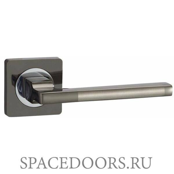 Дверная ручка Vantage V53 на квадратной розетке BN/CP черный никель / хром