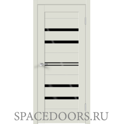 Межкомнатная дверь Velldoris экошпон XLINE 6 со стеклом без притвора Светло-серый эмалит