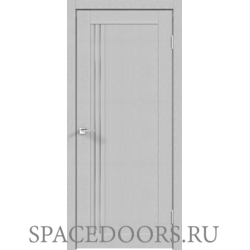 Межкомнатная дверь Velldoris экошпон XLINE 8 со стеклом без притвора Грей эмалит текстурный