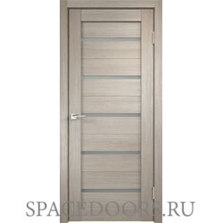 Межкомнатная дверь Velldoris экошпон DUPLEX со стеклом без притвора Капучино 400х2000