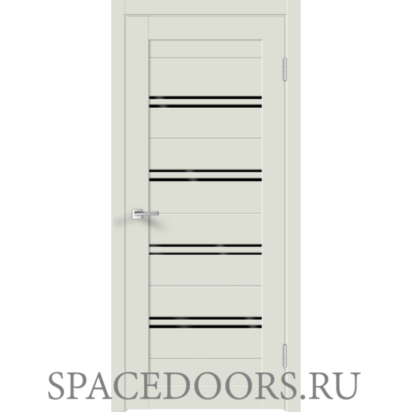 Межкомнатная дверь Velldoris экошпон XLINE 4 со стеклом без притвора Светло-серый эмалит