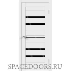 Межкомнатная дверь Velldoris экошпон XLINE 6 со стеклом без притвора Эмалит белый