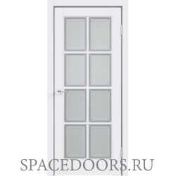 Межкомнатная дверь Velldoris эмаль SCANDI 4V со стеклом без притвора под заказ Белый