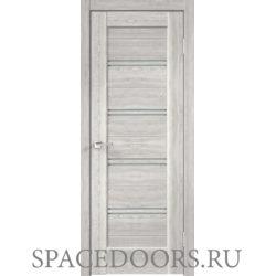 Межкомнатная дверь Velldoris экошпон PREMIER 11 со стеклом без притвора цвет Дуб дымчатый