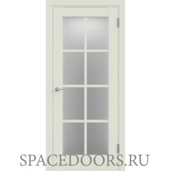 Межкомнатная дверь Velldoris экошпон ALTO 13 со стеклом без притвора Светло-серый эмалит