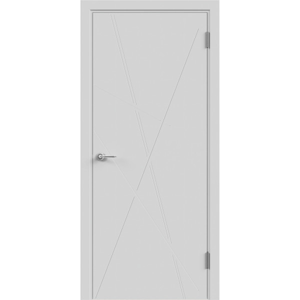 Межкомнатная дверь Velldoris GEOMETRY 4 цвет Светло-серый покрытие Эмаль