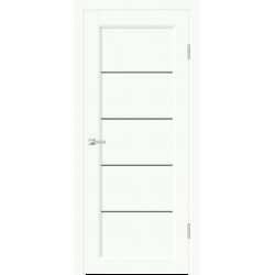 Межкомнатная дверь Velldoris STYLE 1 со стеклом цвет Белый опал покрытие EMALUX