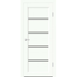 Межкомнатная дверь Velldoris STYLE 4 со стеклом цвет Белый опал покрытие EMALUX