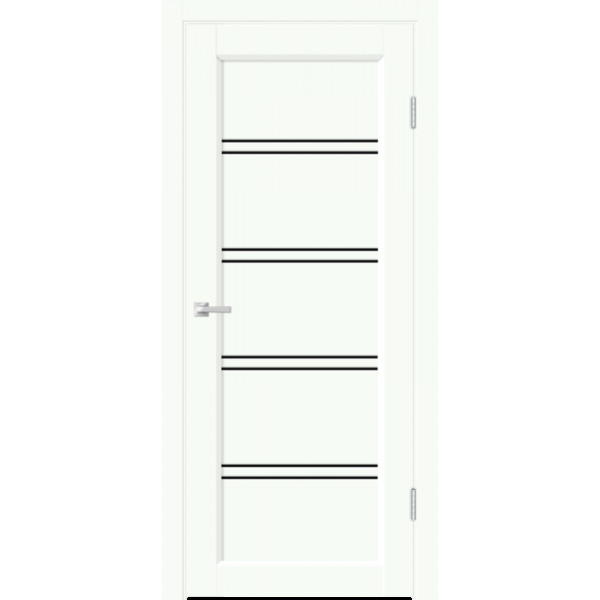 Межкомнатная дверь Velldoris STYLE 4 со стеклом цвет Белый опал покрытие EMALUX