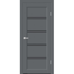 Межкомнатная дверь Velldoris STYLE 4 со стеклом цвет Вулкан покрытие EMALUX