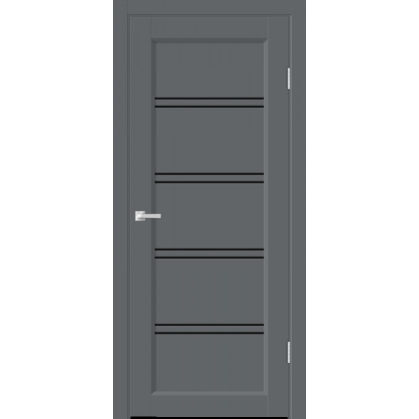 Межкомнатная дверь Velldoris STYLE 4 со стеклом цвет Вулкан покрытие EMALUX