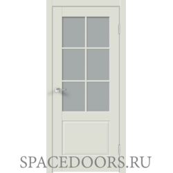 Межкомнатная дверь Velldoris экошпон ALTO 12 со стеклом без притвора Светло-серый эмалит