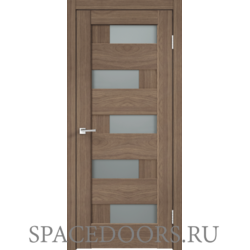 Межкомнатная дверь Velldoris экошпон PREMIER 5 со стеклом без притвора Ильм европейский