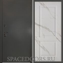 Заводские двери Эталон 3К Антик серебро панель Доррен мрамор