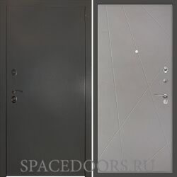 Заводские двери Эталон 3К Антик серебро панель Флитта софт грей