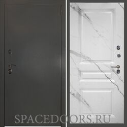 Заводские двери Эталон 3К Антик серебро панель Стокгольм мрамор