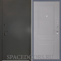 Заводские двери Эталон 3К Антик серебро панель Стокгольм софт грей