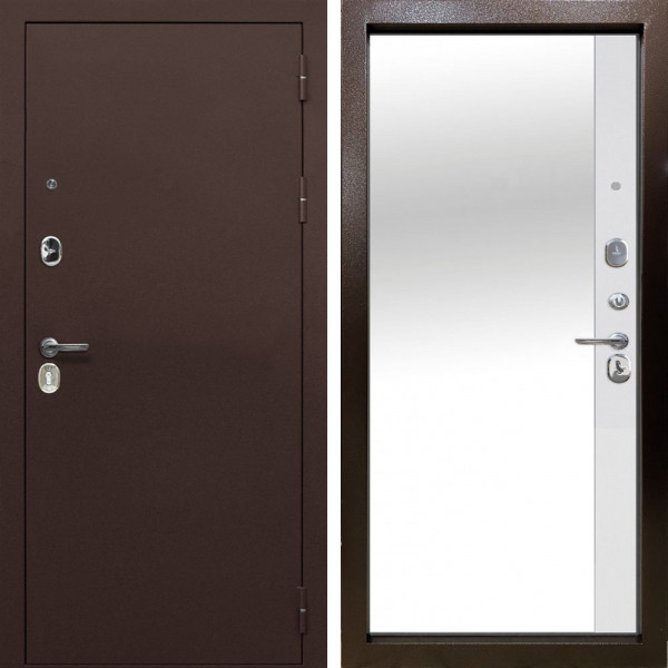 Заводские двери Лок 3к с зеркалом панорама