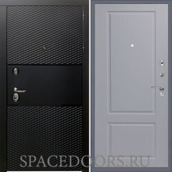 Заводские двери Тефлон чёрный кварц панель Доррен софт грей