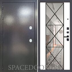 Заводские двери Термо лайт антик серебро панель Перфекто