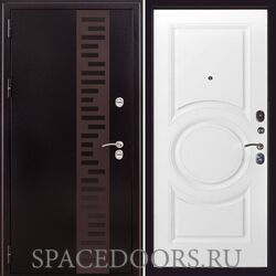 Заводские двери Урал МП с декором панель Неаполь Софт белый